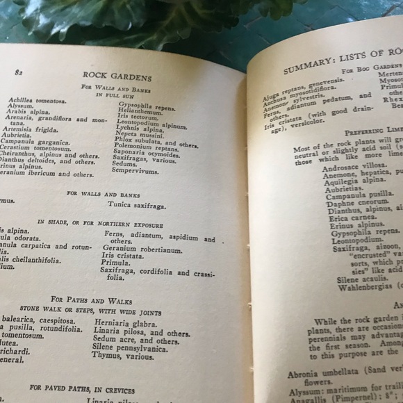 Vintage 1929 garden handbook ROCKWELL Rock Gardens cottage chic garden library - Picture 10 of 11